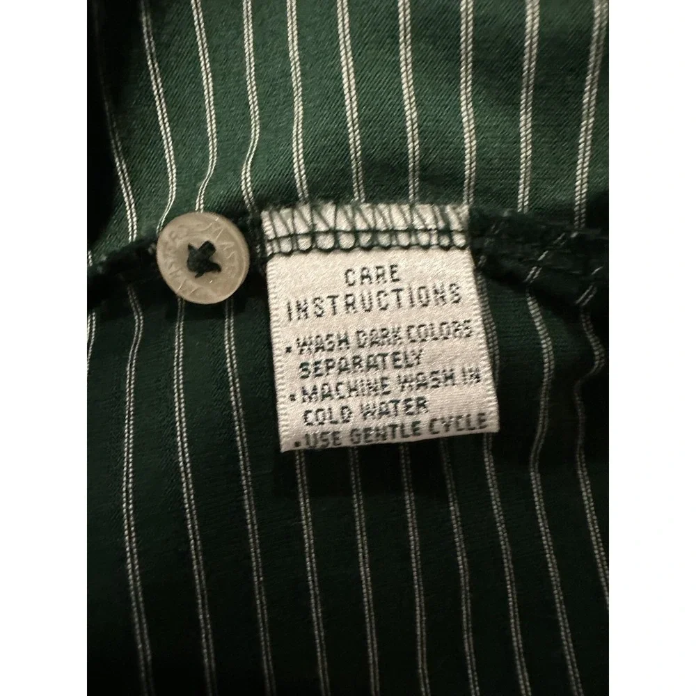 Masters Collection‎ Mens Polo Shirt Golf Green Stripe Pima Cotton Short Sleeve L - Picture 6 of 6